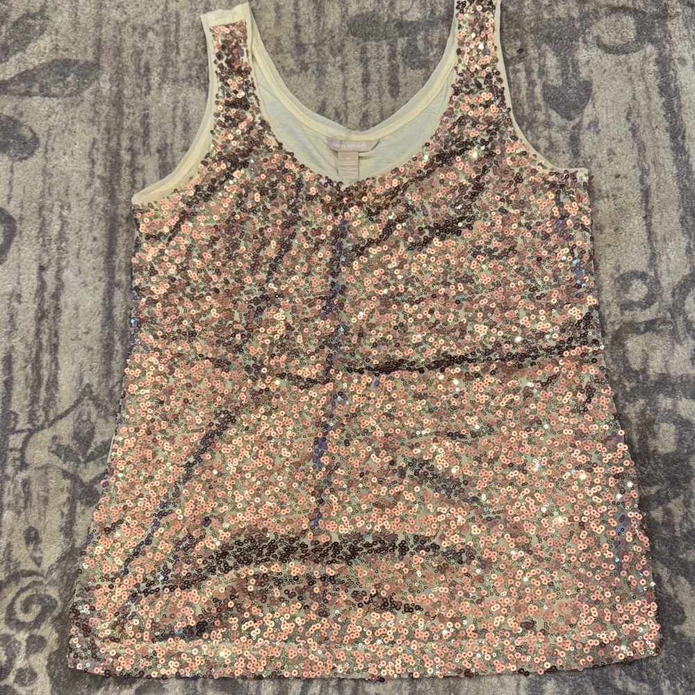 Banana Republic Pink Sequin Top